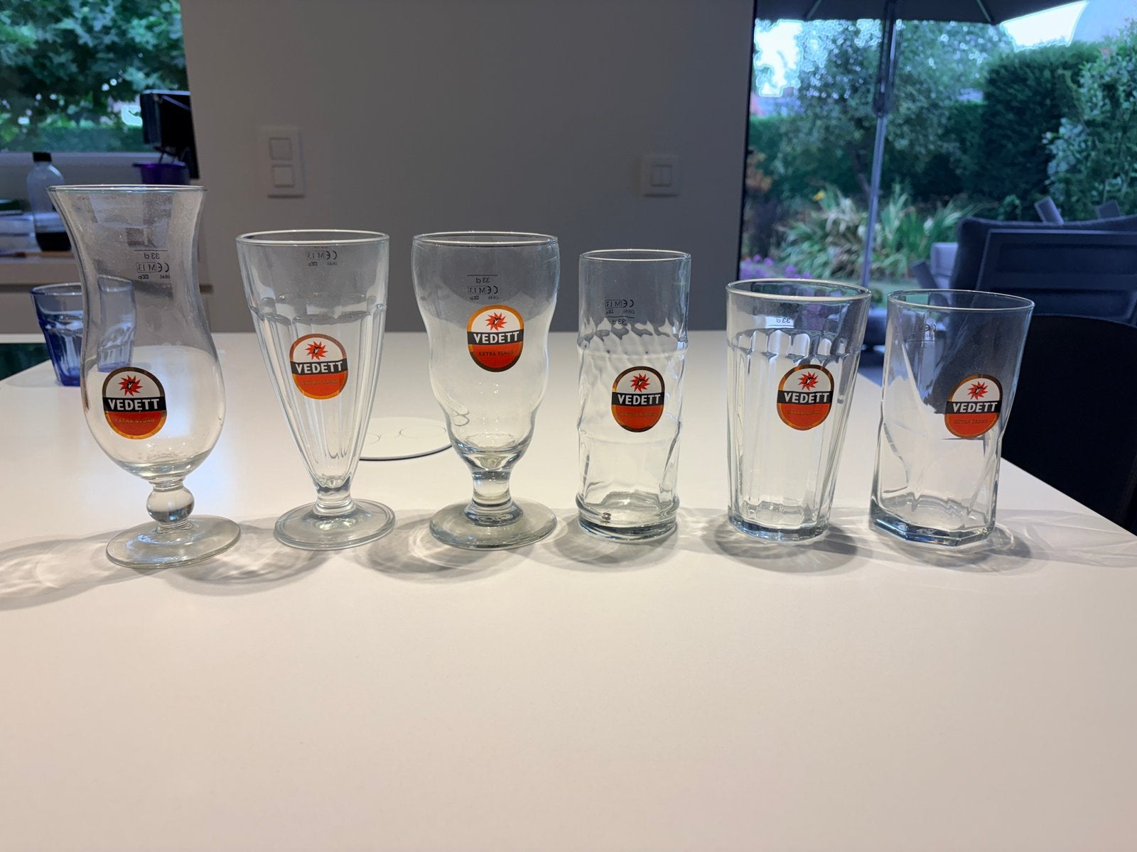 Vedett collectie van 6 glazen., Verzamelen, Ophalen of Verzenden, Zo goed als nieuw