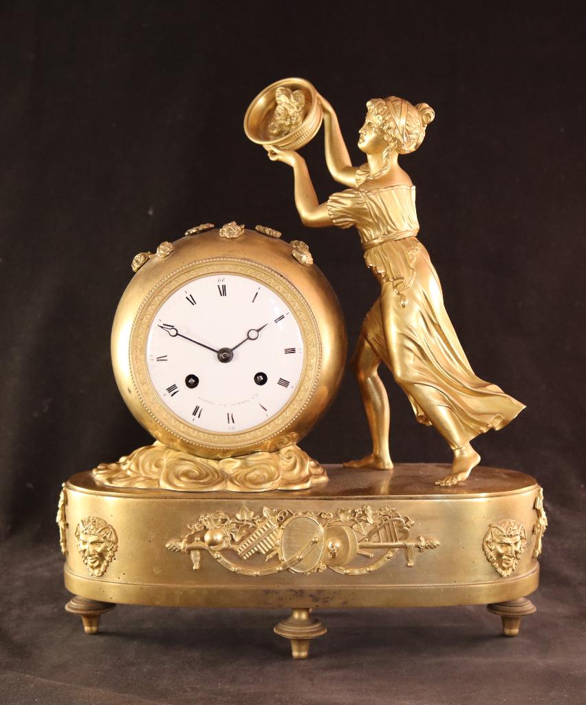 Antieke Franse Empire pendule, Ophalen of Verzenden