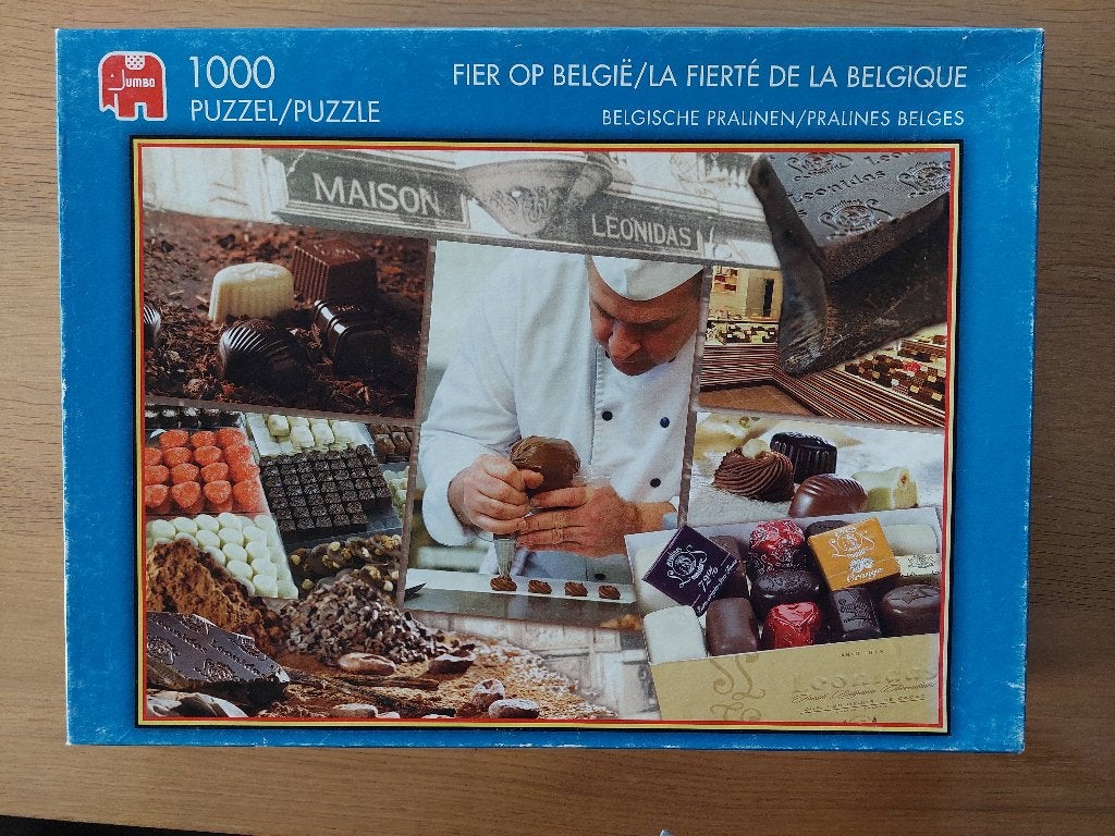 puzzle 1000 p - Jumbo - Fière de la Belgique: Leonidas, Enlèvement ou Envoi, 500 à 1500 pièces, Comme neuf, Puzzle