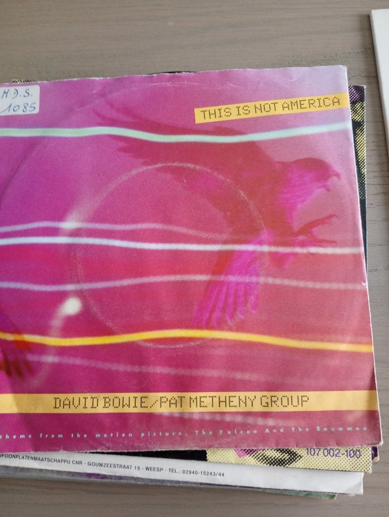 David Bowie - This is not America, Pochette photo, 7 inch, Utilisé, Pop