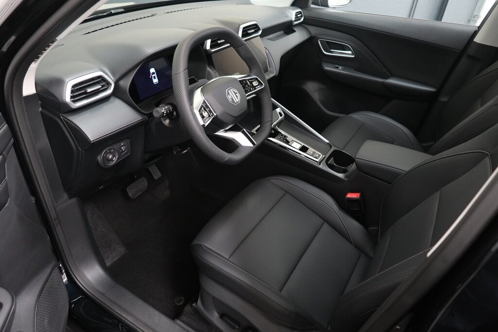 MG ZS ZS 1.5 HEV Hybride+ Luxury Panoramisch schuifdak Lede, Auto's, 197 pk, Zwart, 5 zetels, 5 deurs
