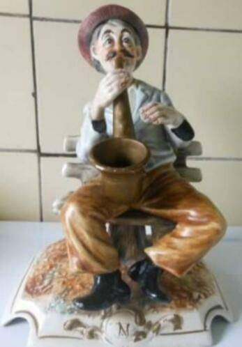 Beeld ´man met pijp´, Ophalen of Verzenden, Steen of Keramiek, Beeld, Man