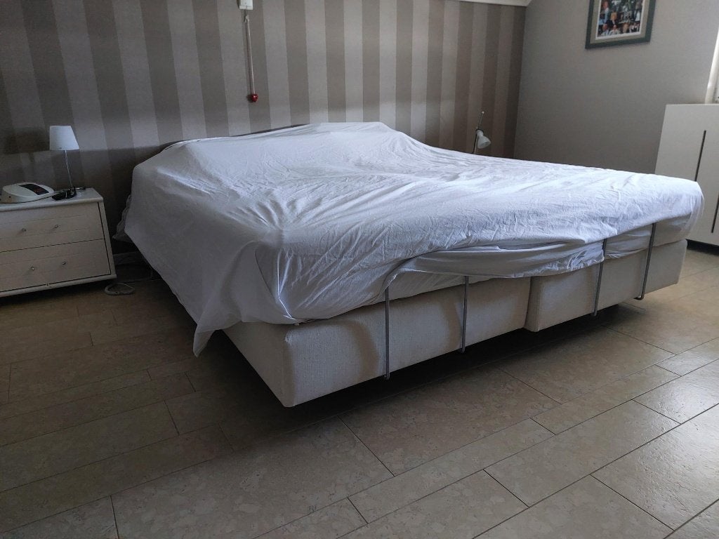elektrisch verstelbaar bed ., Ophalen, Gebruikt, Tweepersoons, 180 cm