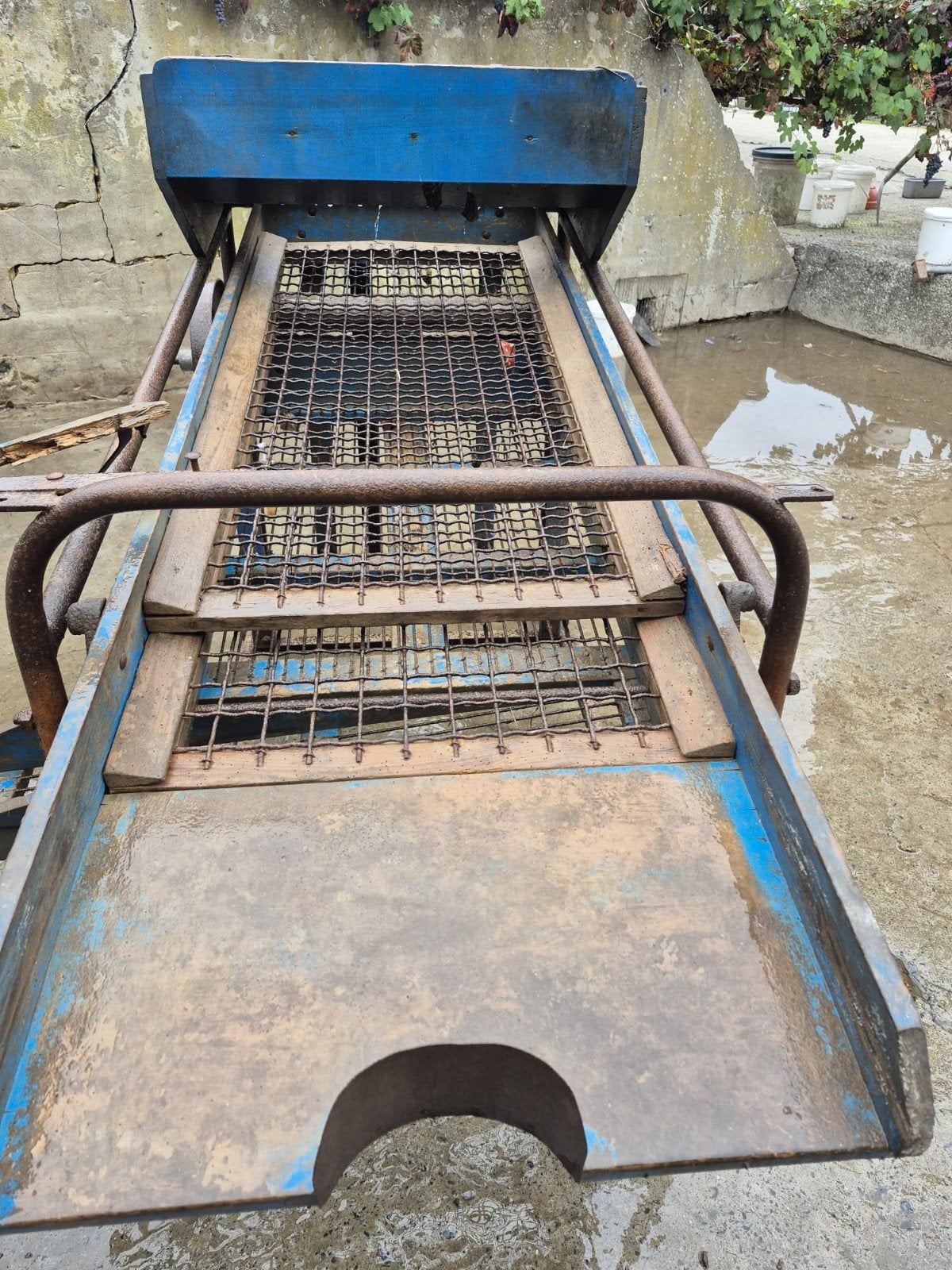 aardappel sorteermachine, Ophalen