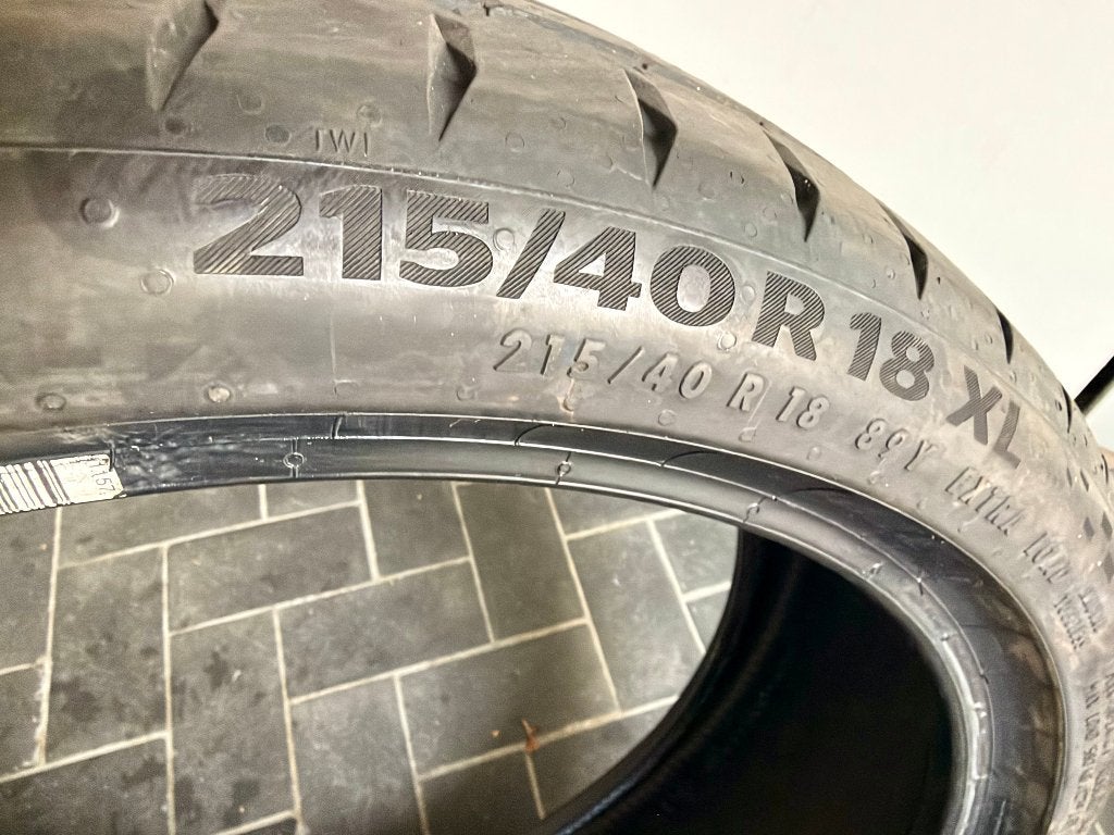 4 Continental SportContact 7 - 215/40 R18 89Y XL-banden, Auto-onderdelen, Ophalen, 18 inch, Band(en), Personenwagen