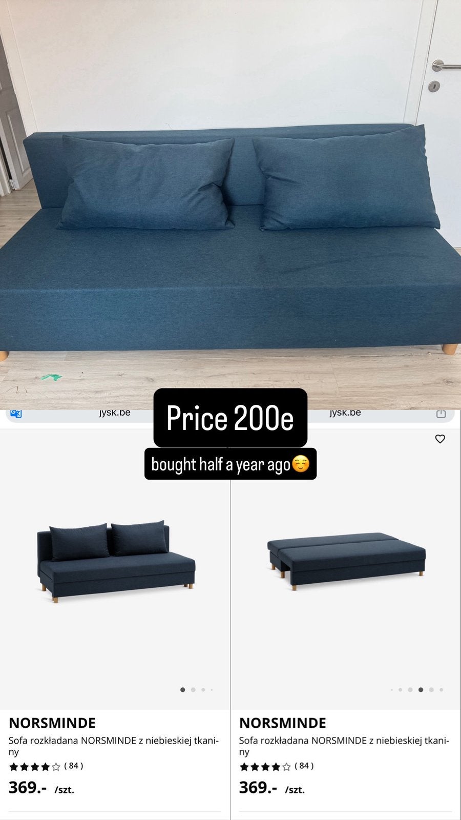 Sofa, Ophalen, Zo goed als nieuw