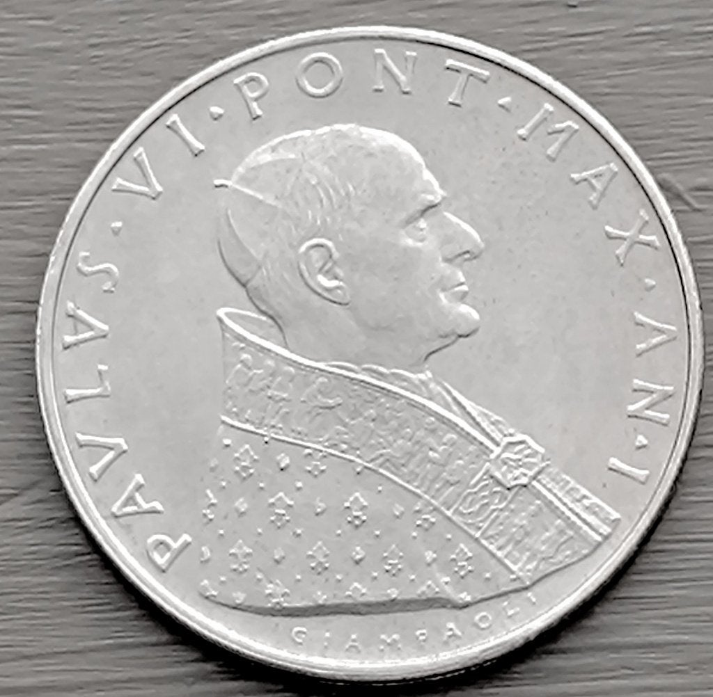 munt vaticaan 500 lire 1963  zilver 0,835, Postzegels en Munten, Ophalen of Verzenden, Zilver
