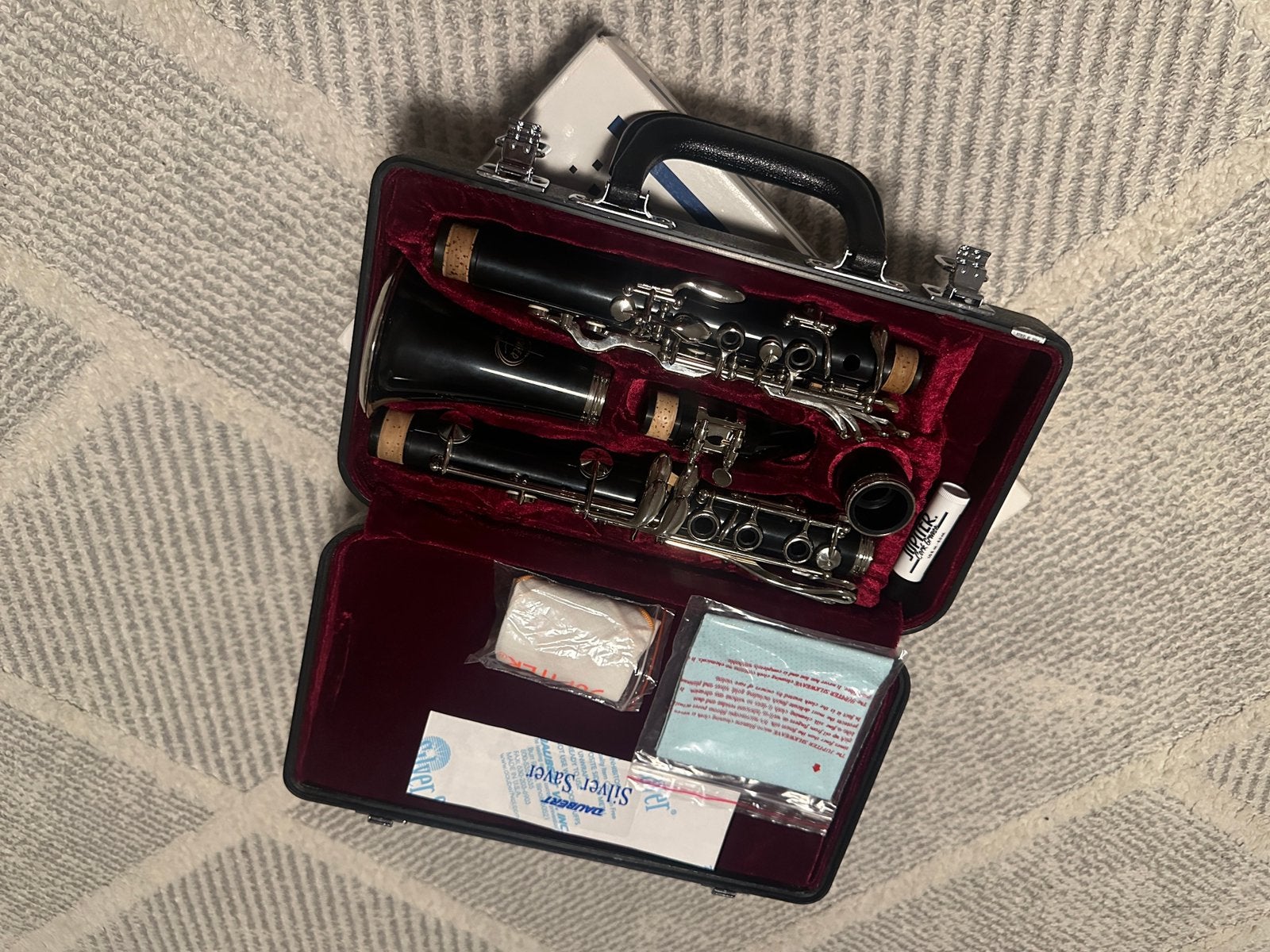 Jupiter Klarinet JCL-631NT, Muziek en Instrumenten, Blaasinstrumenten | Klarinetten, Kunststof, Zo goed als nieuw, Met koffer