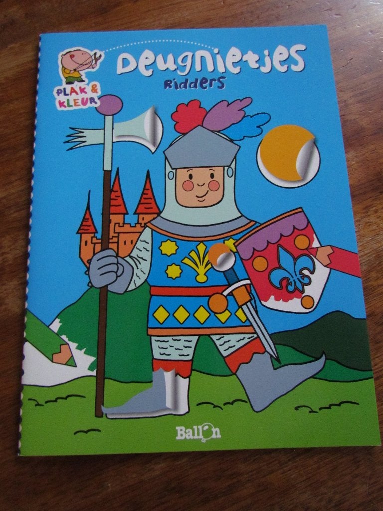 Kleurboek en stickerboek ridders, Ophalen, Nieuw, Knutselen