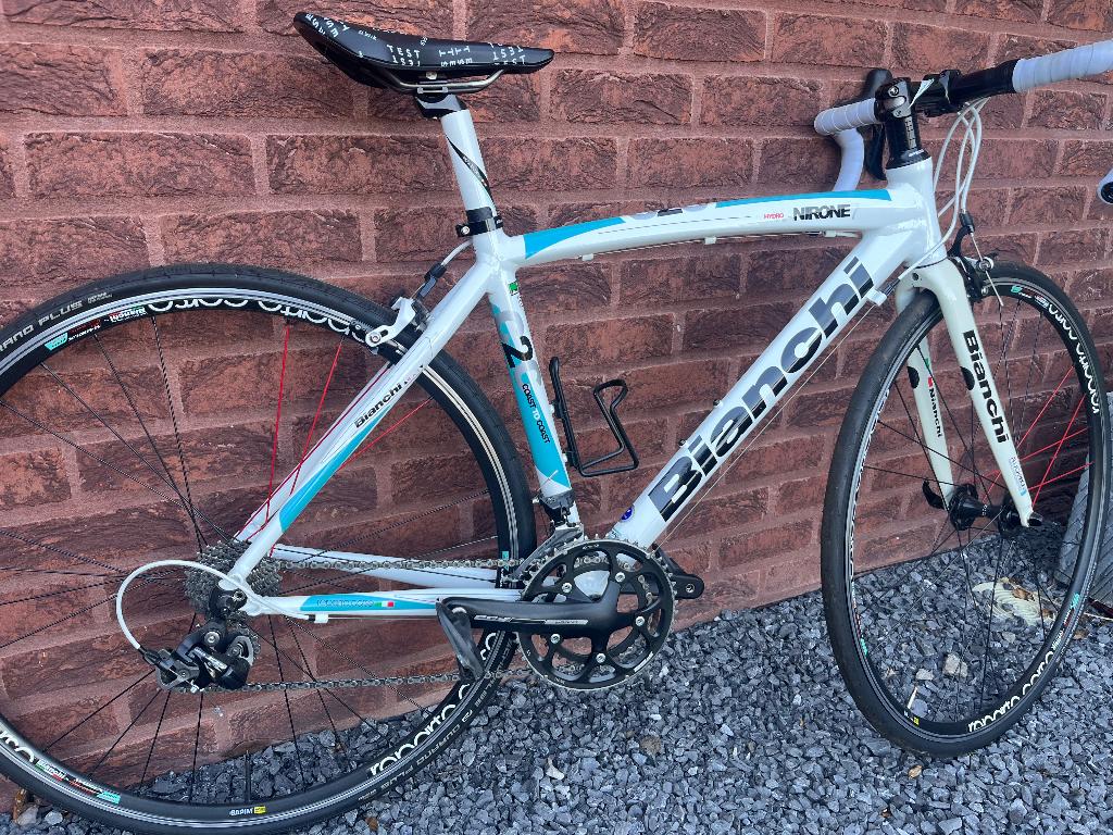 Bianchi racefiets voor dames, Fietsen en Brommers, Fietsen | Racefietsen, Gebruikt, Velgrem, Aluminium, 49 tot 53 cm