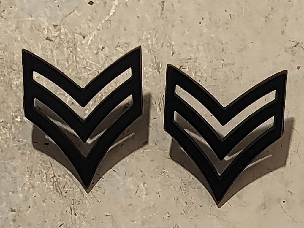 Insigne de col us sergent, Verzamelen, Ophalen of Verzenden