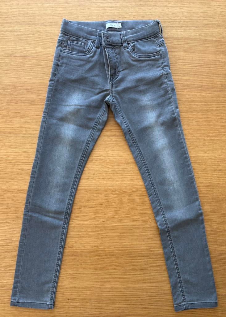 Jeans Slim gris NAME IT - 11 ans - 6€, Kinderen en Baby's, Kinderkleding | Maat 146, Ophalen of Verzenden, Gebruikt, Jongen, Broek