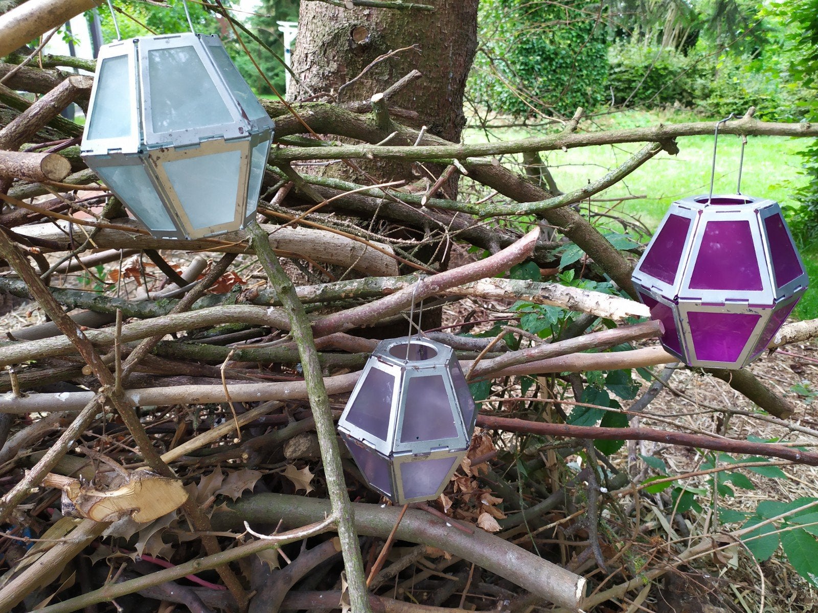 Vintage theelichthouders opplooibaar outside 3 stuks, Tuin en Terras, Fakkels, Ophalen