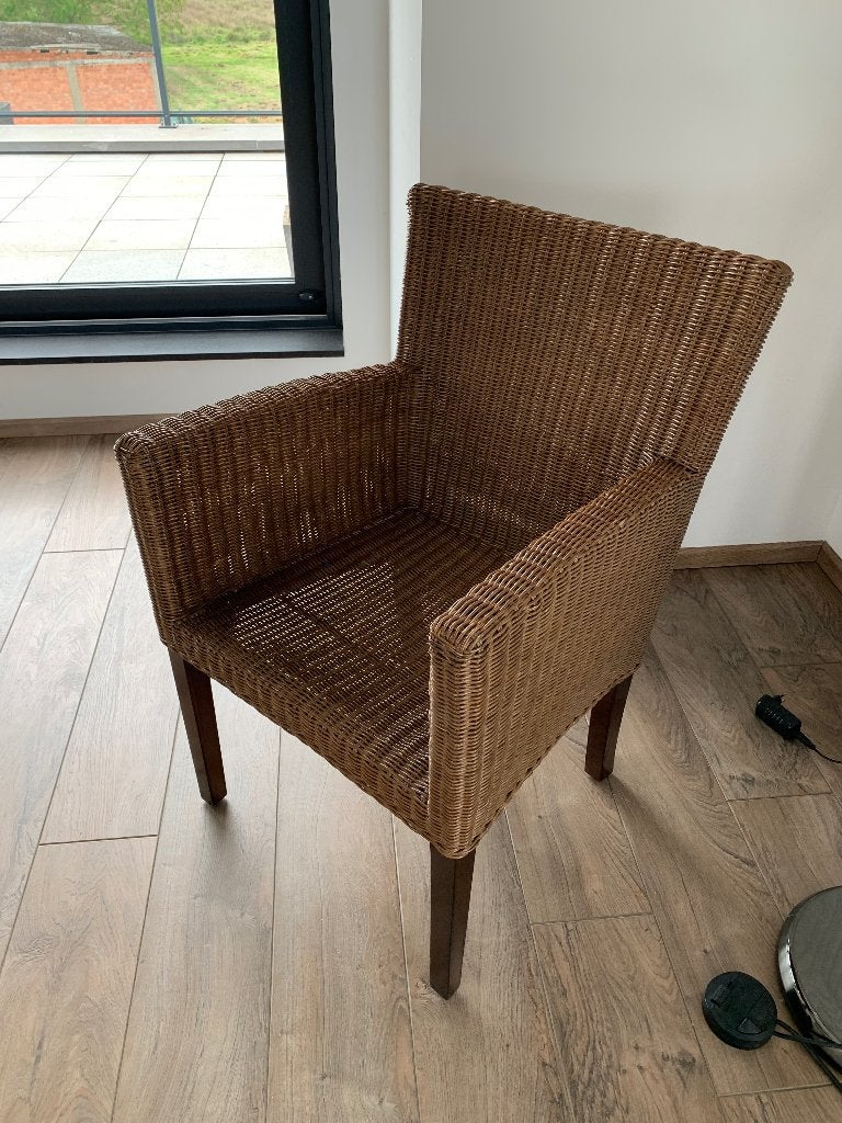 Rotan zeteltje gelakt, Huis en Inrichting, Ophalen, Eenpersoons, Minder dan 75 cm, Riet of Rotan