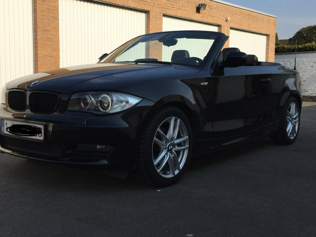Bmw 118 d cabrio, Zwart, 4 cilinders, Cabriolet, Zwart