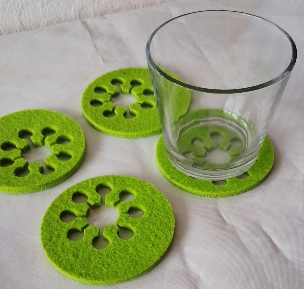 Set of 4 Funky Coasters, Hobby en Vrije tijd, Ophalen of Verzenden