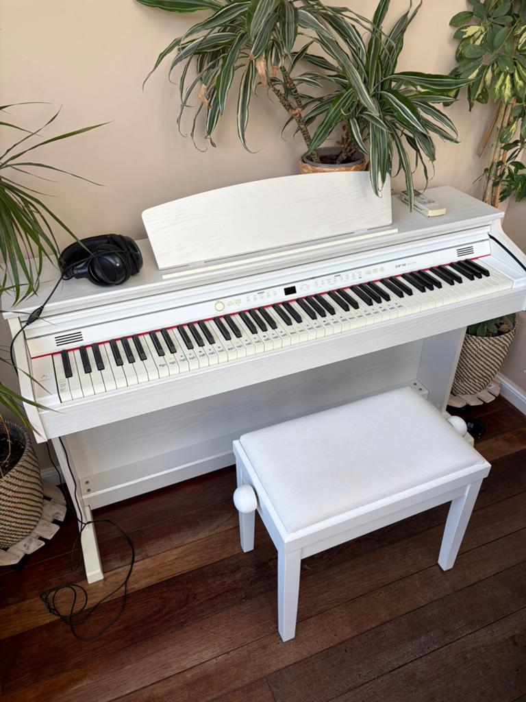 Piano Classic Cantabile DP-50 wit + accessoires, Muziek en Instrumenten, Piano's, Ophalen, Wit, Zo goed als nieuw, Piano