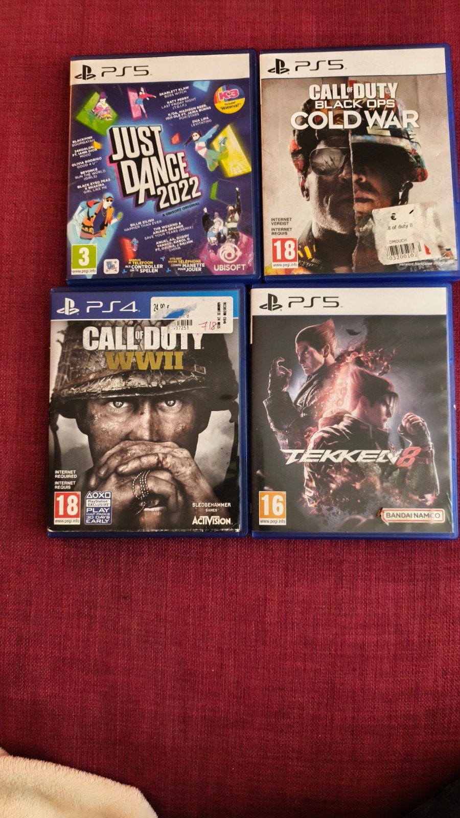 Lot de jeux vidéo PS5 et PS4, Enlèvement