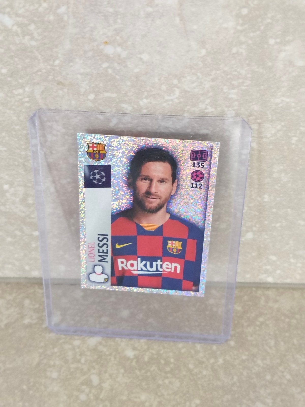 Lionel Messi Barcelona topps Champions League 2019, Ophalen of Verzenden, Sticker