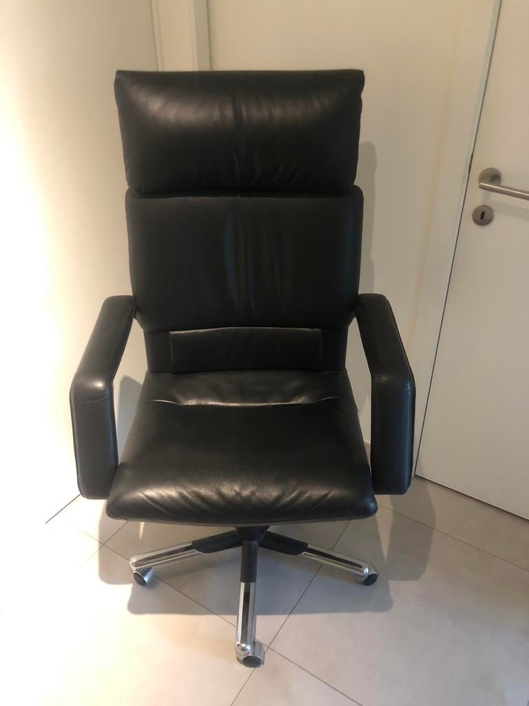 Vitra bureaustoel leder - Mario Bellini, Maison & Meubles, Enlèvement, Comme neuf, Chaise de bureau