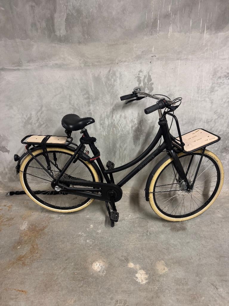 Batavus Packd 3 - zwart mat - quasi nieuw - 3V, Ophalen, Terugtraprem, 53 tot 56 cm, Versnellingen