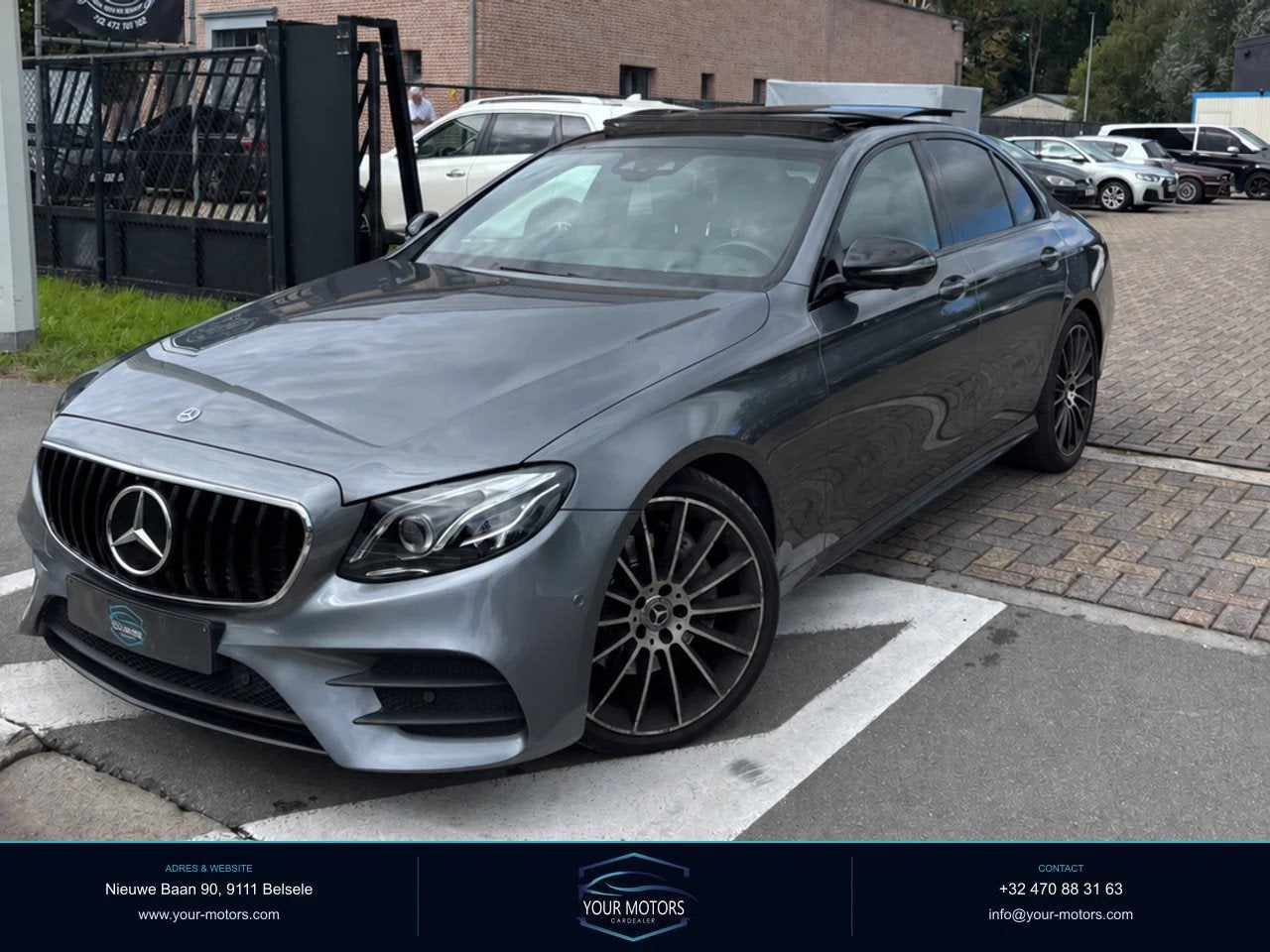 MercedesBenz E200d AMG/PANO/BURMESTER 9G-Tronic, Autos, Argent ou Gris, Achat, Entreprise, Carnet d'entretien