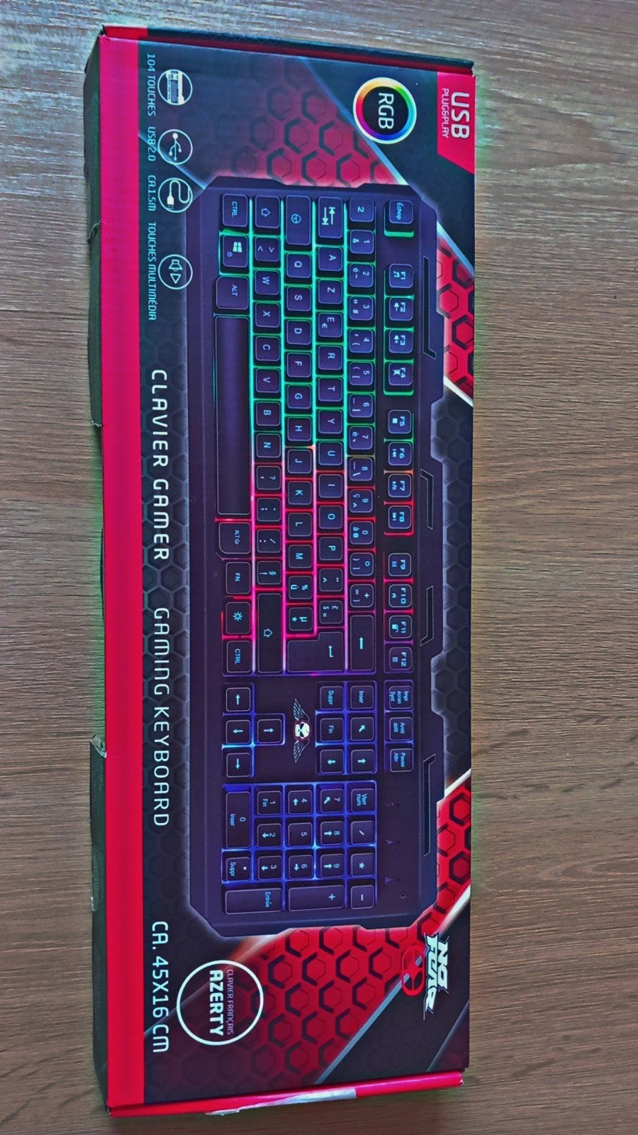 Clavier gamer français azerty rgb, Informatique & Logiciels, Enlèvement, Azerty, Clavier gamer