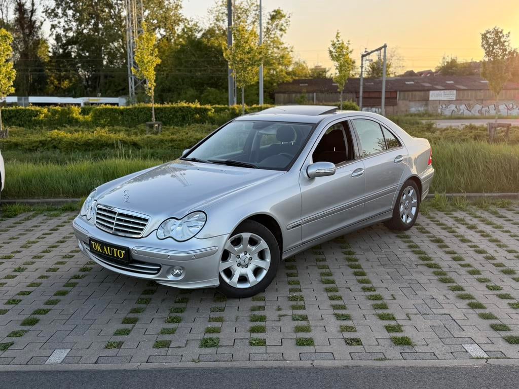 Mercedes C200 Kompressor 88.000Km Garantie 12 Mois, Cuir, Argent ou Gris, Achat, Noir