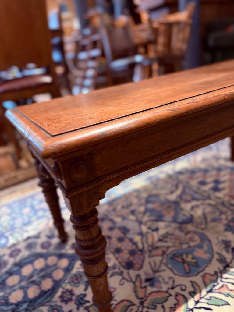 : Robuust Massief Eiken Bankje / Lage Salontafel vintage, Ophalen, Minder dan 50 cm, Gebruikt, 50 tot 100 cm