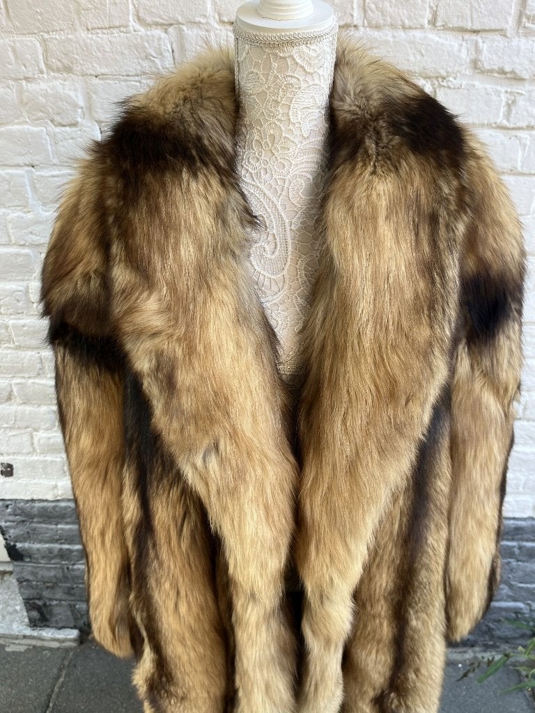 spectaculair! enorme vintage vossenbontjas XXL, Verzenden, Gedragen, Maat 46/48 (XL) of groter