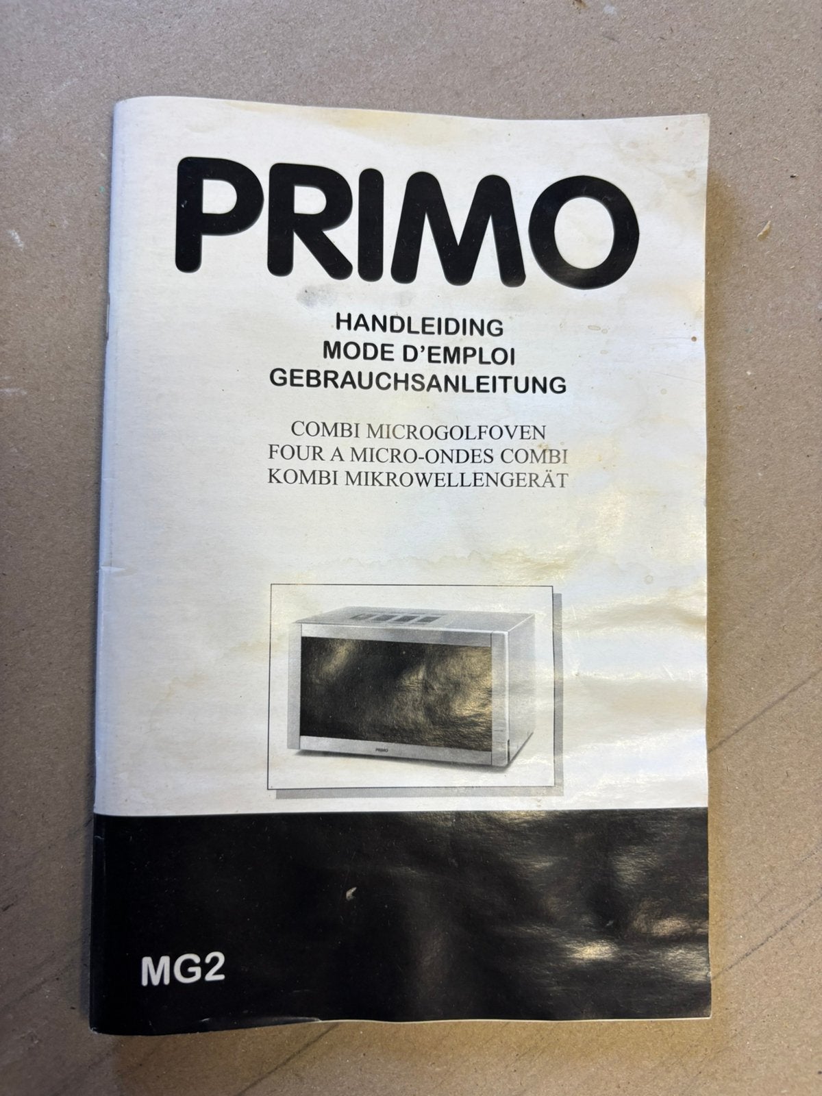 PRIMO MG2 combimagnetron in roestvrijstalen uitvoering., Elektronische apparatuur, Ophalen, Zo goed als nieuw, Grill, Draaiplateau
