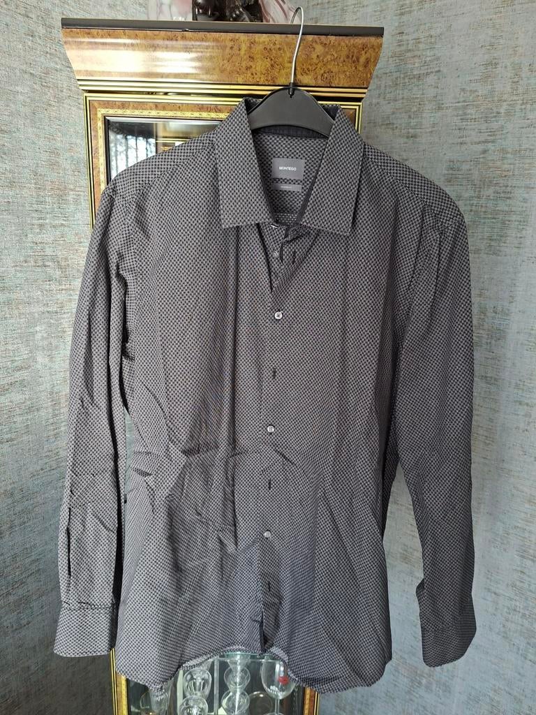 Montego Modern Fit Overhemd - Maat 43/44 (XL) - 100% Katoen, Ophalen, Zo goed als nieuw, Montego, Halswijdte 43/44 (XL)