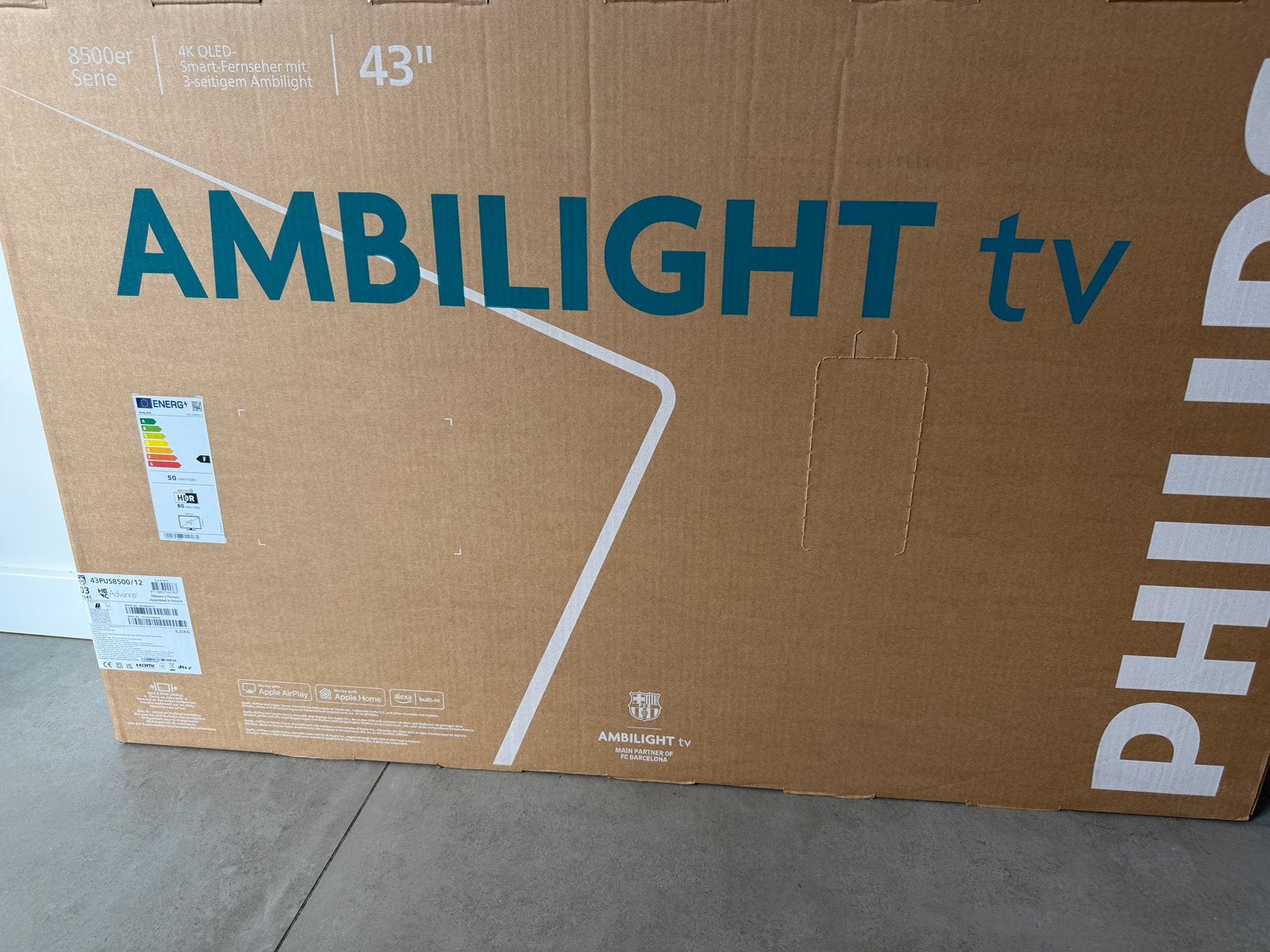 PHILIPS 55PUS8500/12 55 Inch 4k QLED Ambilight TV NIEUW, Enlèvement, Comme neuf, QLED, Philips