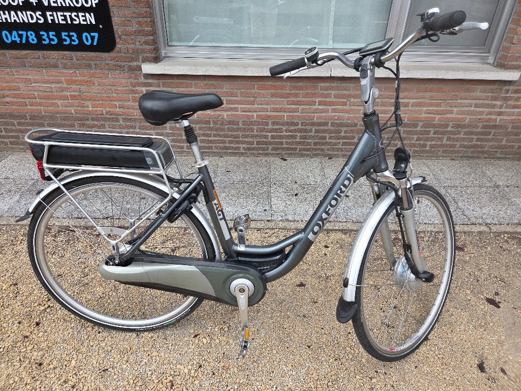 Elektrische damesfiets oxford, Gebruikt, 47 tot 51 cm, 50 km per accu of meer, Ophalen