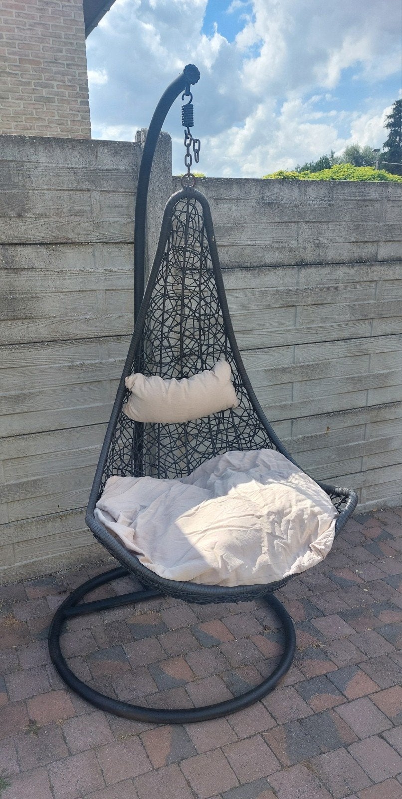 hangstoel voor buiten, Ophalen