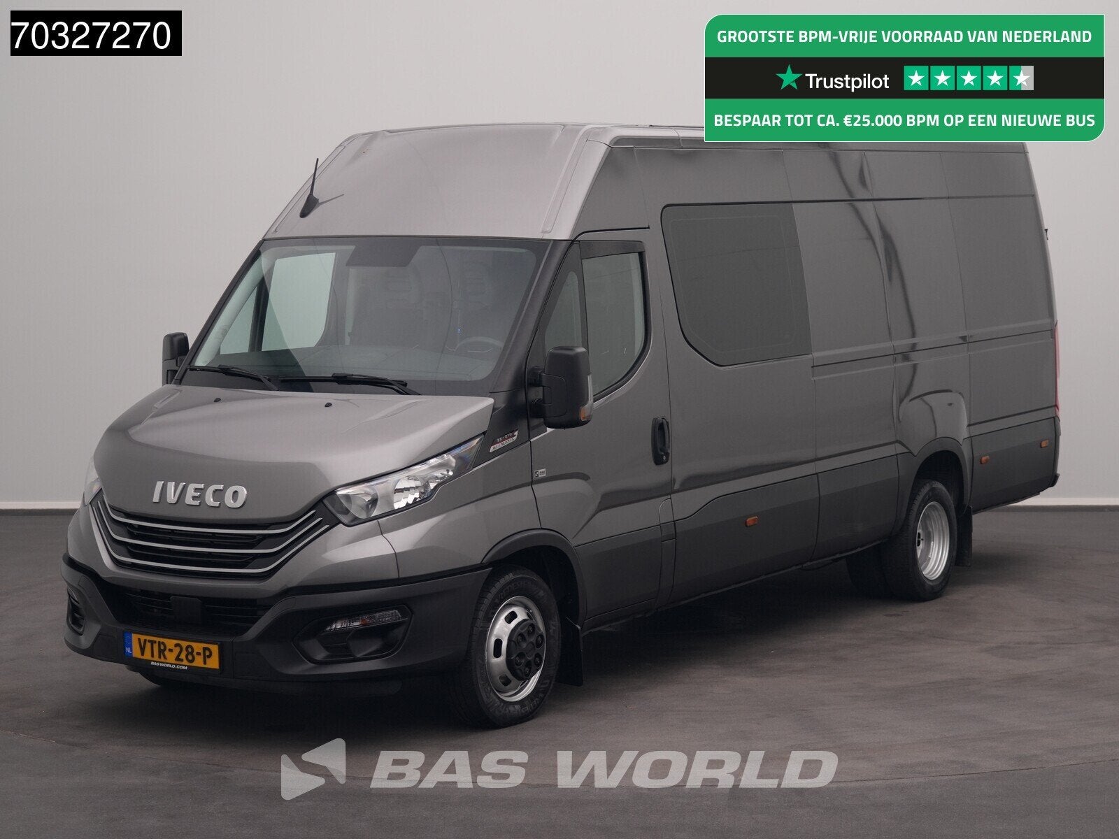 Iveco Daily 35C21 3.0L Dubbel Cabine Automaat 210PK 3,5t Tre, Stof, Gebruikt, Euro 6, 4 cilinders