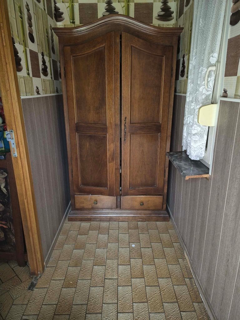 Meuble ancien, Maison & Meubles, Armoires | Armoires murales, Avec tiroir(s), 150 à 200 cm, Utilisé, Chêne