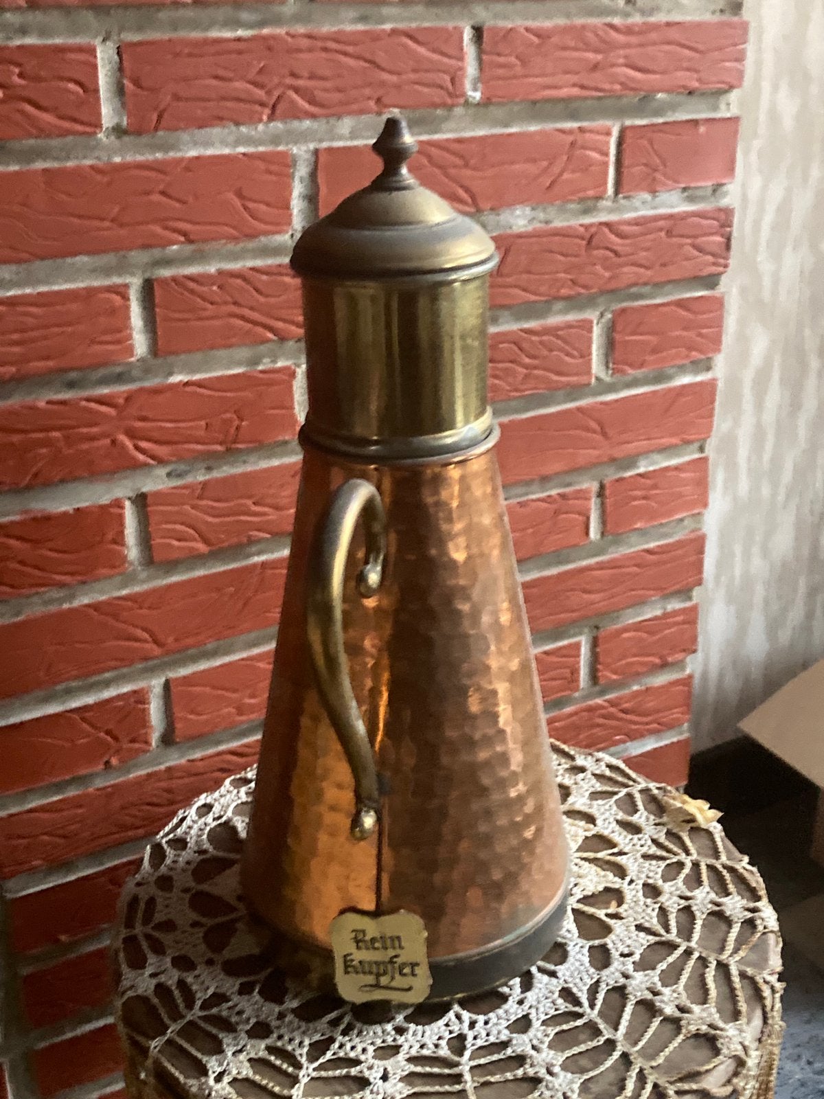 Koperen theepot met filter, Ophalen, Koper
