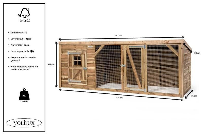 Kippenren Brit, Dieren en Toebehoren, Ophalen of Verzenden, Nieuw, Kippenhok of Kippenren