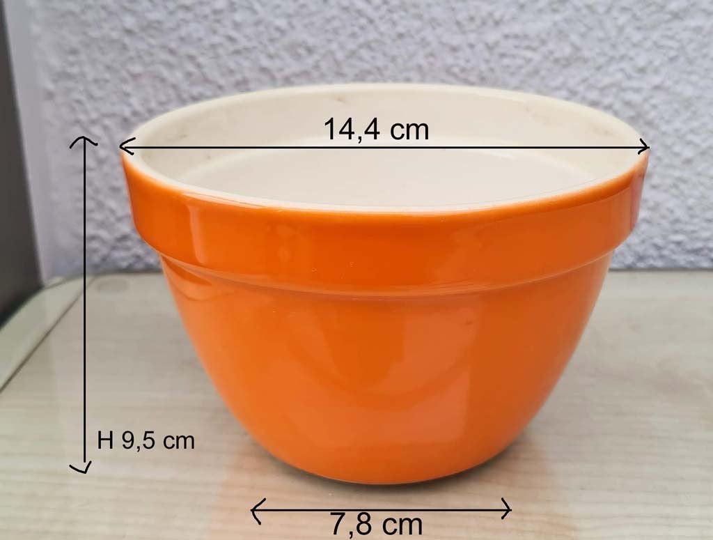oranje bloempotje of als serveerkommetje - zie info, Ophalen