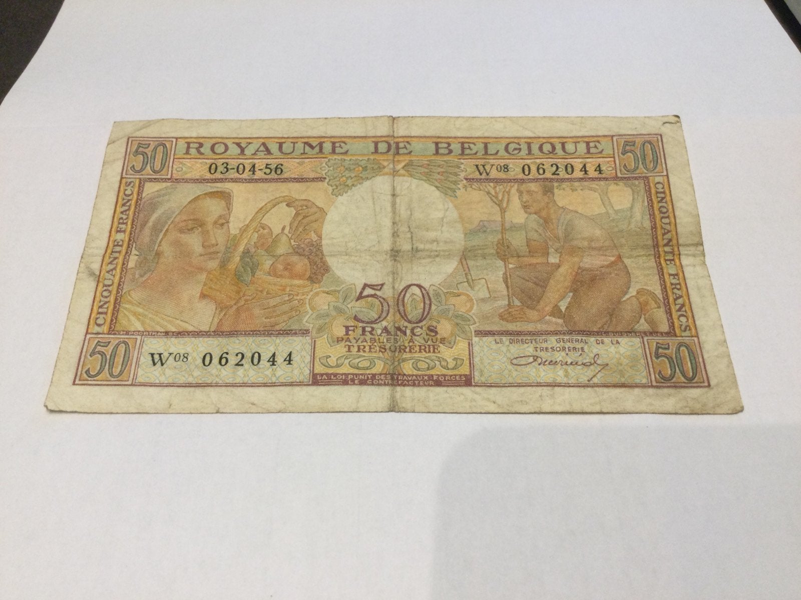 België 50 Frank 1956, Postzegels en Munten, Bankbiljetten | België, Ophalen of Verzenden