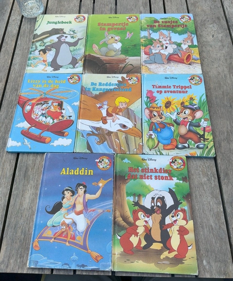 8 Originele Disney voorleesboeken, Enlèvement, Utilisé, Néerlandais