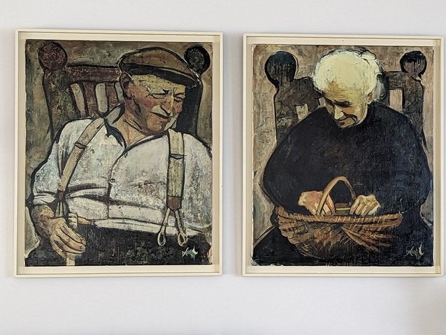 2 Prachtige doeken Rene Ducourant, Ophalen