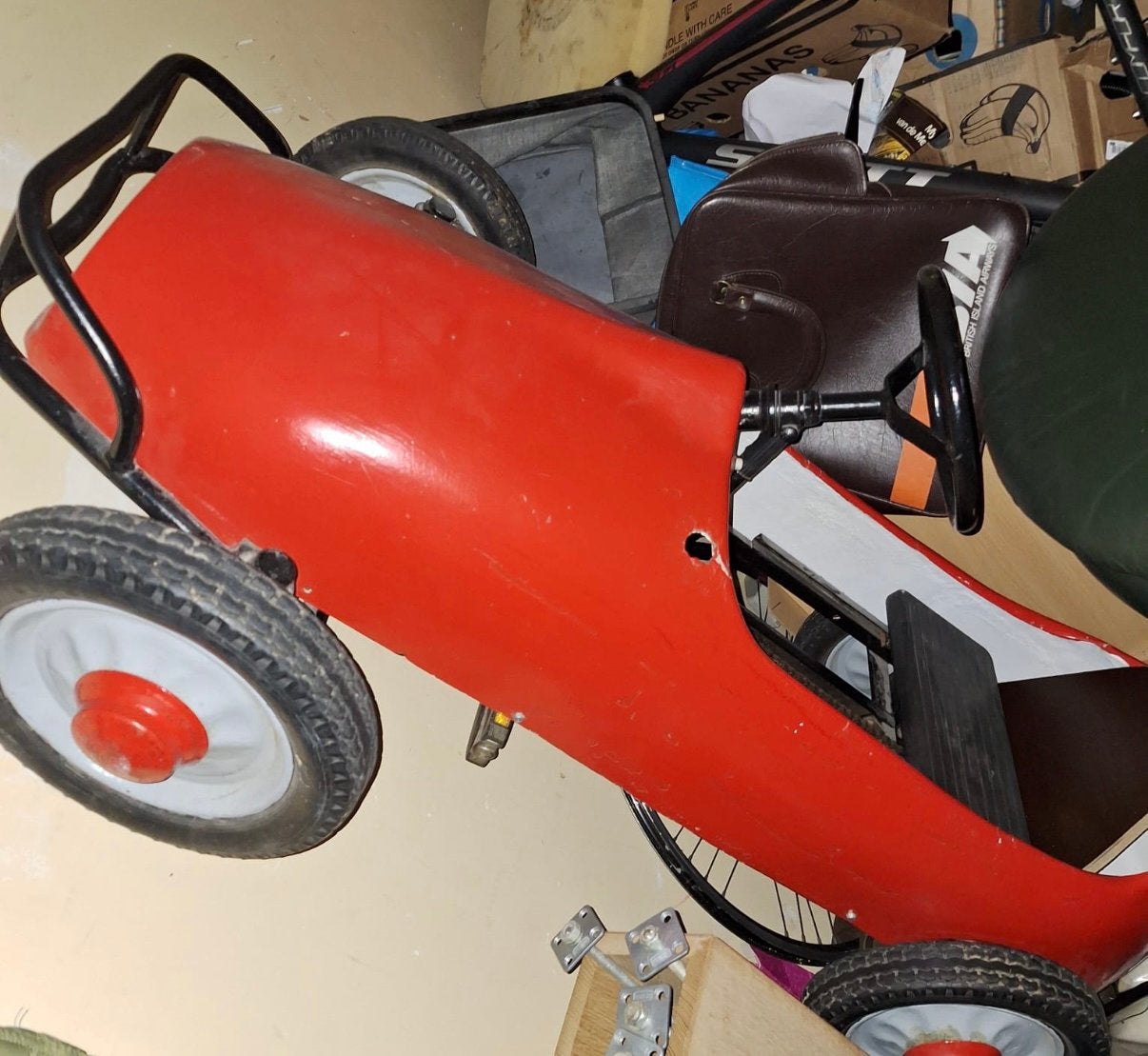 Mooie vintage rode trapauto, Enlèvement, Utilisé