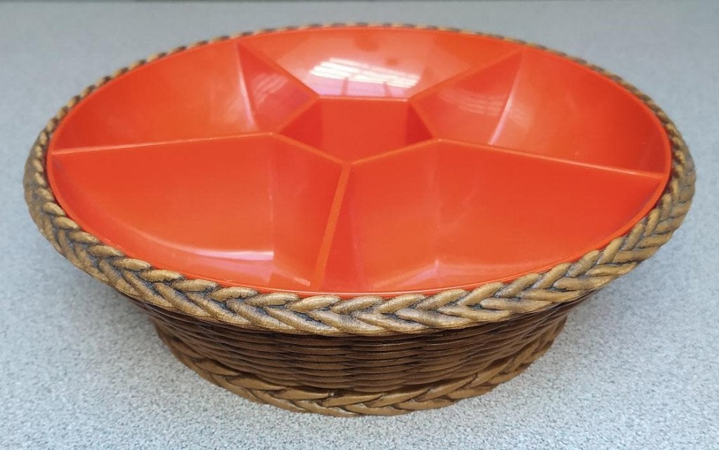 vintage oranje Emsa hapjesschaal, Verzamelen, Ophalen of Verzenden