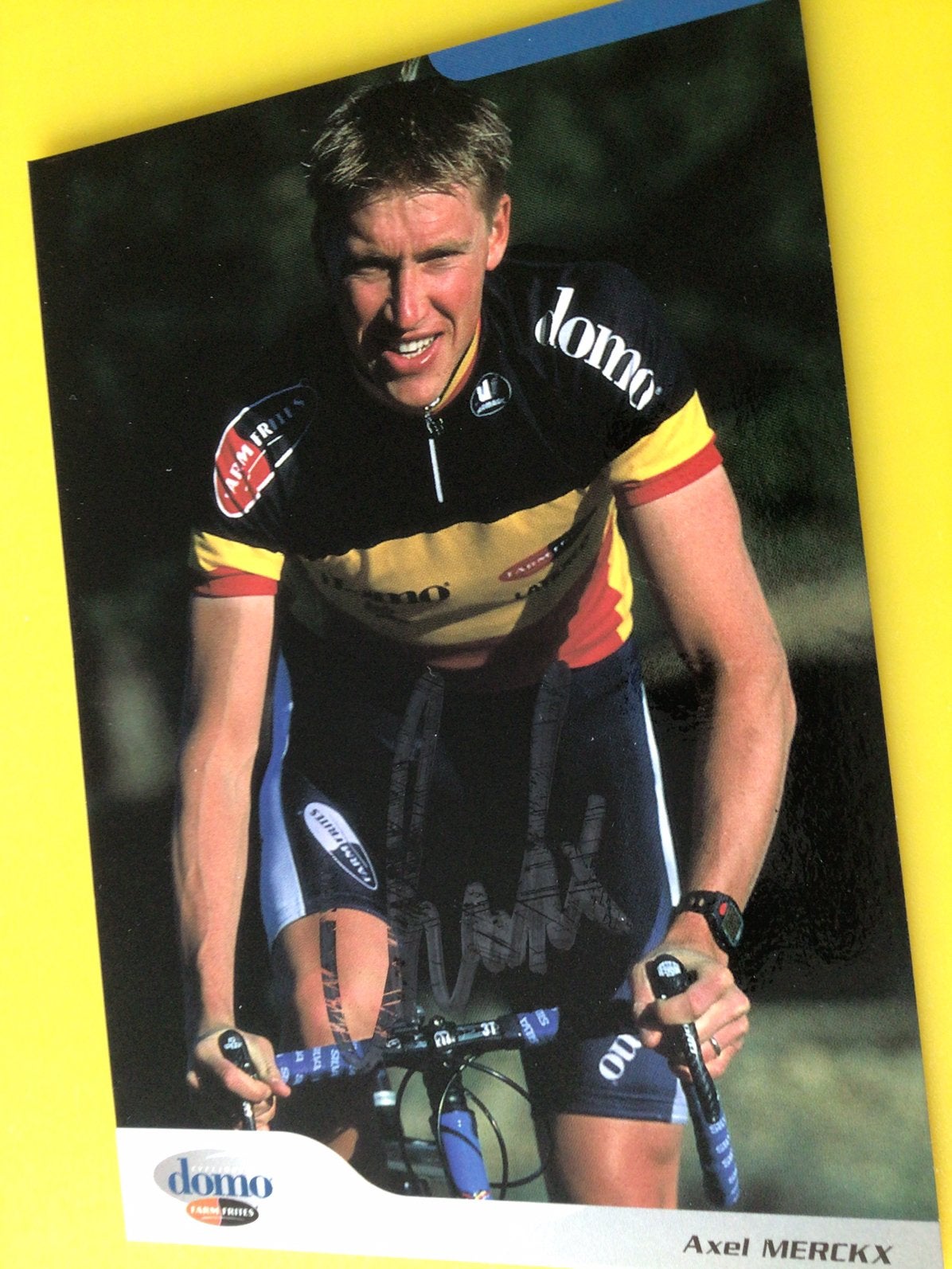 Wielerkaart 2001 bk team domo axel merckx signe, Envoi