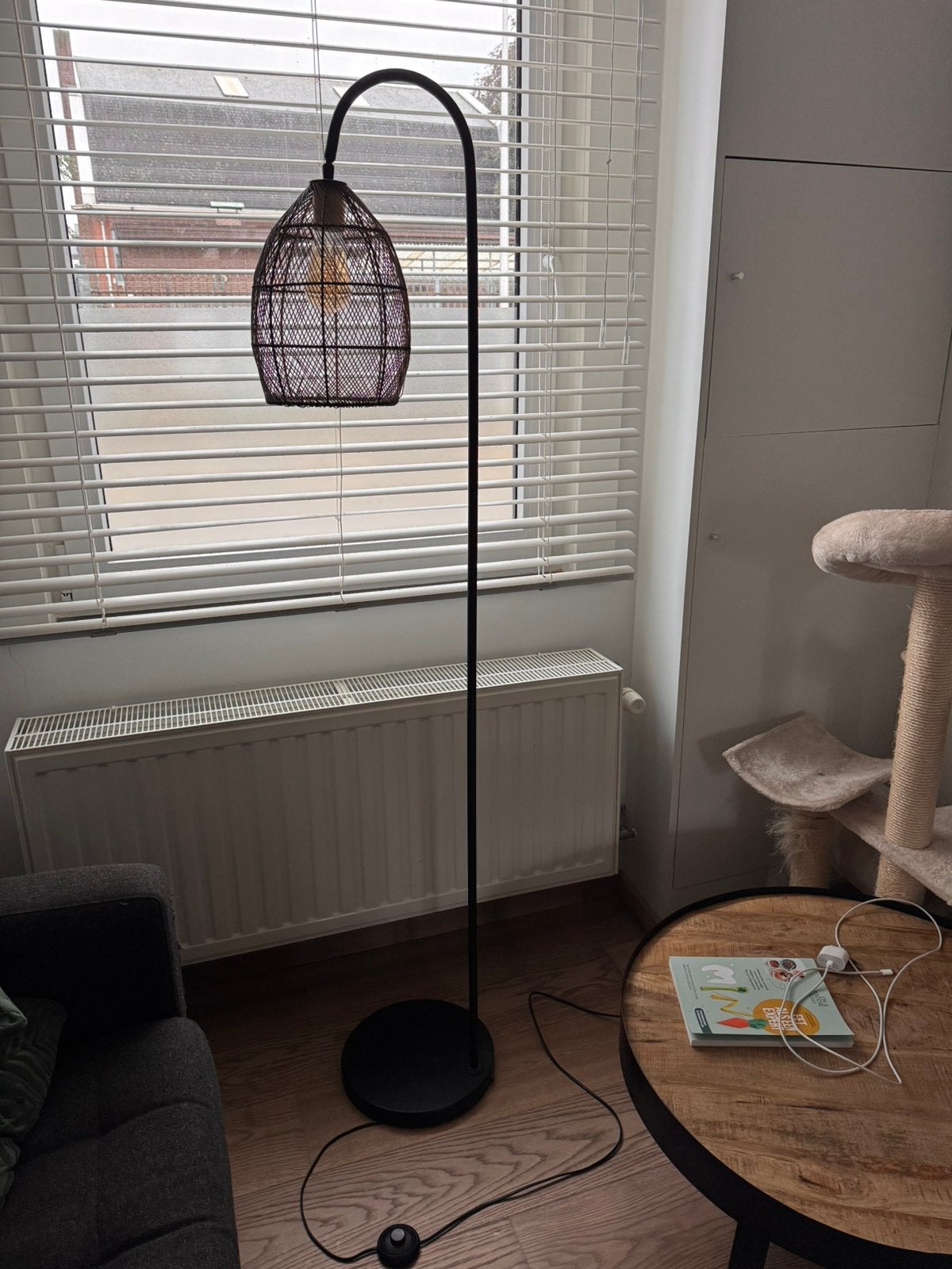 Staanlamp light&living meya zwartgoud, Huis en Inrichting, Ophalen, Zo goed als nieuw