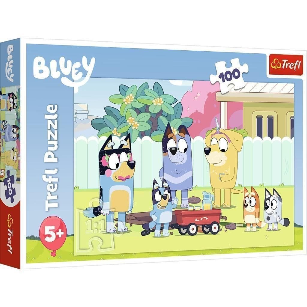 Bluey Puzzel - 100 stukjes - Trefl Legpuzzel, Enlèvement ou Envoi, Plus de 50 pièces, Neuf, 4 à 6 ans