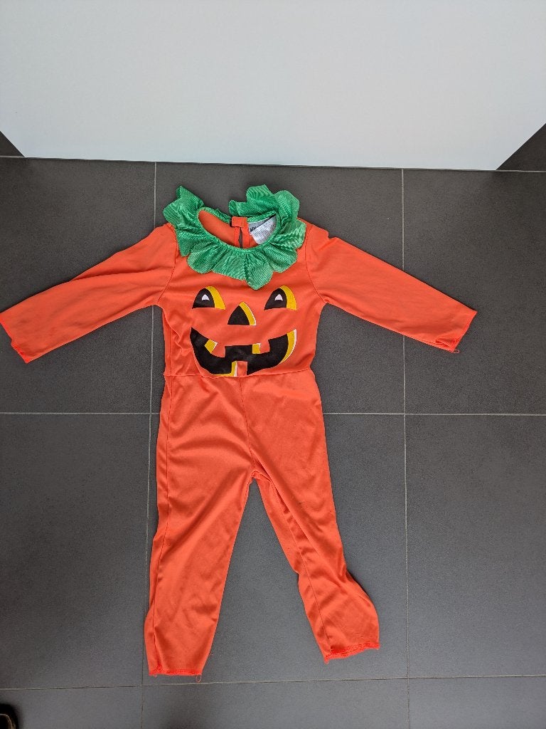 Kinderkostuum halloween pompoen 4-6 jaar, Kinderen en Baby's, Ophalen, Gebruikt, 110 t/m 116, Jongen of Meisje
