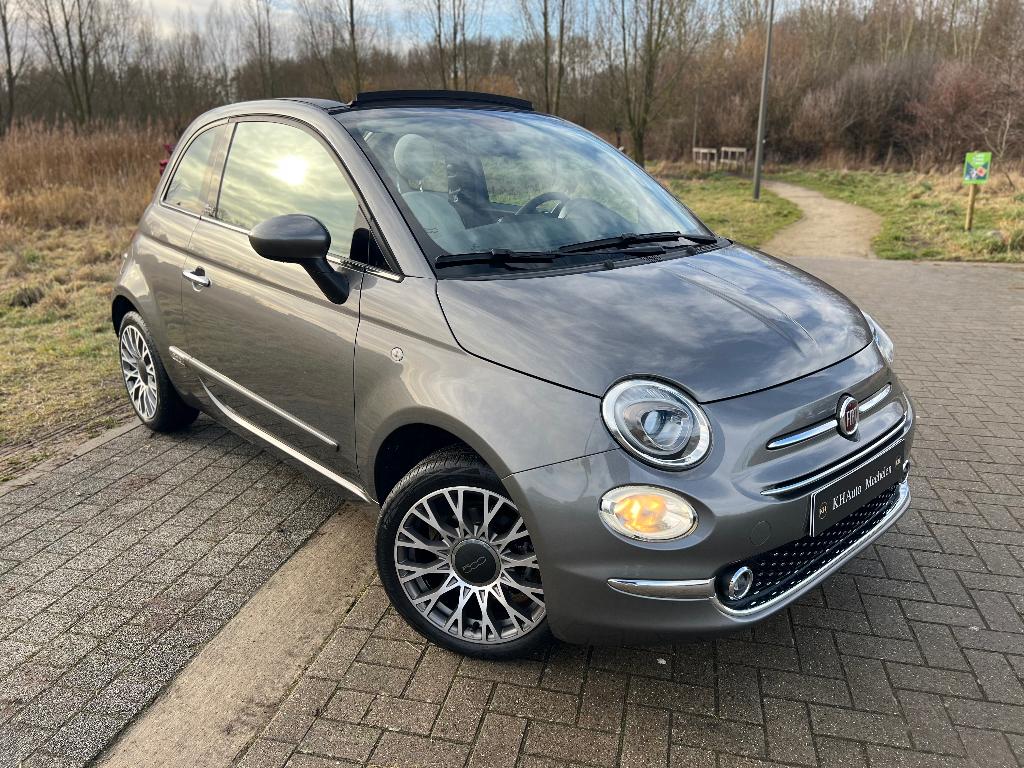 Fiat 500C Cabrio Star 1.2i Automaat CarPlay Navi Garantie, Automaat, 4 cilinders, Cabriolet, Leder en Stof